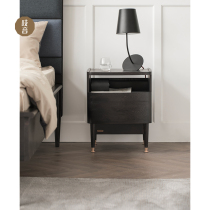 Cheek sound Mondrian bedside table modern simple solid wood bedroom side cabinet multifunctional locker bedside storage cabinet