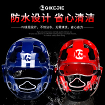 Rider Jie Taekwondo protective helmet for children adult body protection actual combat competition type thick mask helmet