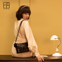 EMO2021 new light and luxurious calf leather Stray Bag with female French Axillary Bag single shoulder inclined cross womens bag 100 hitch