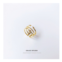 G S Stars Rain small crowddesigner with opening ring copper plated gold AAA Zircon Stone Ring 100 Hitch Ring