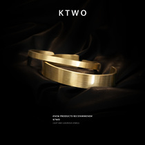 European and American style fashion temperament light gold matte simple couple bracelet men and women bracelet ins tide sexual cold wind