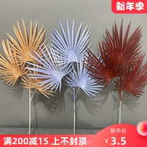Wedding simulation flower sea urchin leaf red champagne wedding hall ceiling decoration flower dot flower arrangement soft turtle back leaf