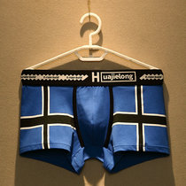 2 mens underwear Tide mens cotton boxer pants middle waist youth sports breathable personality sense boxer shorts head