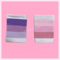 Xiaoxis soft world Cute pink wild girl striped breathable sports protective gear Wrist cover gloves sleeves