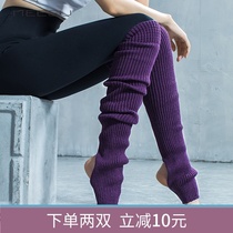 Yoga socks non-slip female winter long cylinder overknee indoor special kneecap Prati socks Specially protective leg warm socks