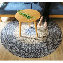 Jute carpet living room coffee table round hand-woven Nordic light luxury ins study balcony restaurant floor mat customization