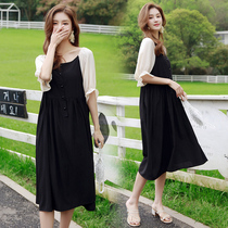 Maternity dress summer skirt fashion loose short-sleeved dress 2021 New style big dress summer out
