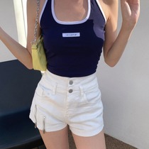 Denim Shorts Woman Ultra High Waist 2021 New Summer Loose THIN HOT GIRL Broadleg A Character Hot Pants
