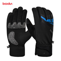 BOODUN Botton 20 years autumn winter new thickening 3M cotton riding gloves shock absorbing waterproof outdoor ski gloves