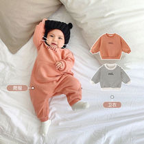 Chenchen mother baby clothes autumn and winter clothes out men and women Baby climbing clothes striped one-piece clothes autumn baby clothes