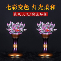 Crystal lotus lamp Bodhisattva for the Buddhas front for the lamp home led Seven colourful Buddha for the lamp A pair of worshidhouse lamps