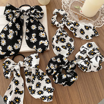 Hair band retro French temperament small Daisy bow ribbon hair rope ins coliform head rope hair accessories female
