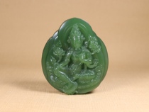 (Support for re-inspection) Xishi Xinjiang Hetian Jade Jasper old Guanyin brand