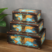 Password storage box Household document document box Makeup jewelry dormitory multi-functional small box with lock storage box