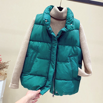 2021 autumn and winter New down cotton vest womens short loose Korean vest Joker sleeveless Waistle coat tide