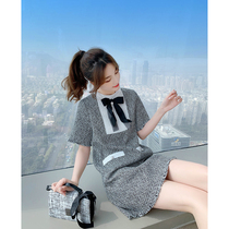 Summer straight dress 2021 new female high-grade French womens summer dress small fragrant dress Small