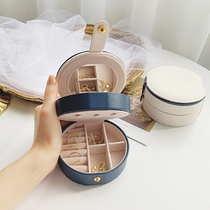 Portable jewelry box small travel jewelry bag necklace box storage box luxury earrings Jewelry earrings