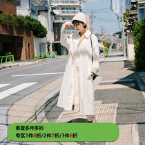 Deer and birds solid color temperament windbreaker womens long design sense small coat 2 colors 3052