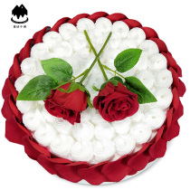 Cake model simulation 2019 new rose petals Valentines Day birthday cake model window sample