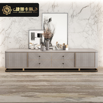 Italian Light Extravagant TV Cabinet Tea Table Composition Living Room Solid Wood Furniture Minimalist Lavish Locker Rear Modern Arrival Cabinet