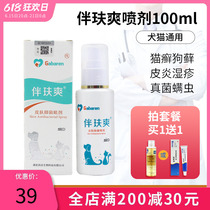 Companion cat Skin Dermatosis Spray pets Puppy Fungal Mites Spray Kitty and Cat Moss External Medicine Accompanied