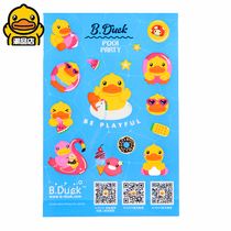 B Duck little yellow Duck personality stickers Tide play stickers waterproof animation cute refrigerator stickers car stickers foam stickers comprehensive