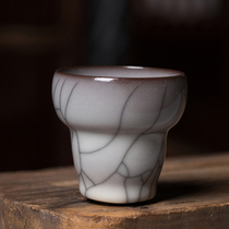 Wu Jun pure hand-handed down brother kiln raising line Fulu cup Longquan celadon Chinese retro master cup single cup tea cup