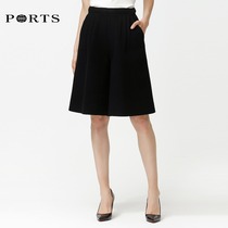  PORTS Baozi outlets spring womens simple A profile wide leg five-point pants SB9P015BZF010