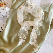 Effortless Elegance lace small silk scarf strap bag multi-function New Wild scarf women