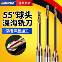 lidiao micro-diameter ball end milling cutter for stainless steel special tungsten steel alloy coating deep groove spherical ball cutter