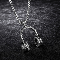 Retro Street personality Net red headset necklace for men and women hipster hip-hop jumping hiphop pendant titanium steel accessories men