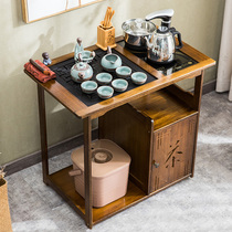 Mobile Tea Car New Chinese Simple Tea Table Multifunctional Tea Cabinet Home Balcony Coffee Table Fully Automatic Set