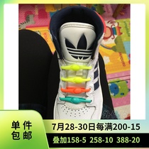 Spot American trendy fashion HICKIES Elastic creative Rubber buckle shoes buckle Magic laces multicolor