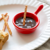 Wanton moon ceramic handle Q version sauce plate Vinegar plate seasoning plate Sauce plate Side dish jam plate small