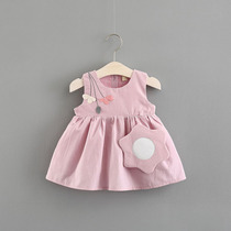 0 baby girl summer clothes 1-2 years old summer baby dress 7 Princess small skirt 6 80 90 months tide