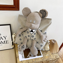 2022 Fashion New Micky Paparazzi Canvas Double Shoulder Bag Women Casual Large Capacity Travel Backpack Student Bag