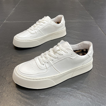 Small White Shoes Man Genuine Leather Summer Breathable Korean Version Men Heightening White Board Shoes 2022 New Casual Sneaker Men
