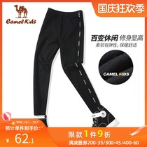 Camel childrens clothing childrens pants Spring and Autumn new middle and big childrens leisure sports pants little girl slim trousers