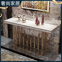 Stainless steel porch creative patch shell simple modern table marble shelf corridor entrance hall entrance table