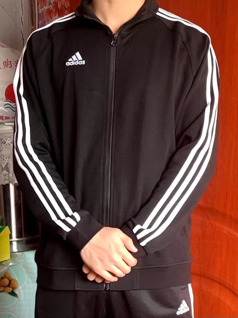 Adidas阿迪达斯外套春秋季男女旗舰官网经典三条杠休闲立领夹克衫