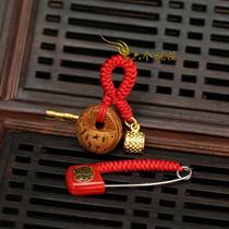 Baby New Newborn Baby Gilded Needle Stirrup Pure Silver Peach Basket Forlett pin pressure Safety Pendant