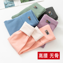 German velvet childrens warm pants autumn and winter big childrens high waist plus velvet girls boys bottoming trousers baby thickening long johns