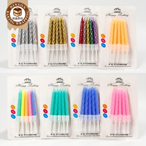 Birthday Candle Cake Crystal Threaded Small Candles Children Creative Romantic Party Golden Smokeless Candles 10 Costs