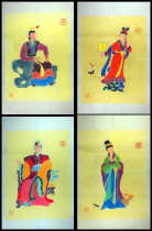 Stele rubbings 70 s color Tuo Han painting old rubbings Bao Lao A Dream of Red Mansions four sets