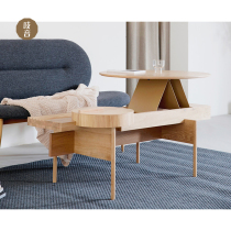Cheek sound stretch coffee table Nordic Japanese solid wood drawer storage small apartment simple modern low table folding coffee table