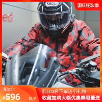 TNAC Tuochi motorcycle waterproof and breathable four seasons warm camouflage motorcycle leisure glory red jacket Cycling Men