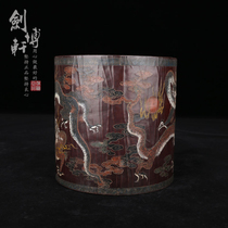 Time out hall@Vermilion big paint broken Yunlong large pen holder