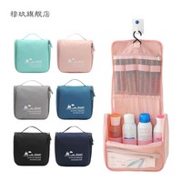 ins Net Red new candy color cosmetic bag solid color adhesive hook wash bag portable travel storage bag