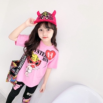 ins Net red parent-child clothing 2021 summer new parent-child foreign fashion Korean girl T-shirt short sleeve mother women tide