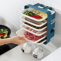 Wall-mounted vegetable dish dish kitchen dish home multifunctional Net red hot pot plate multi-layer can be superimposed